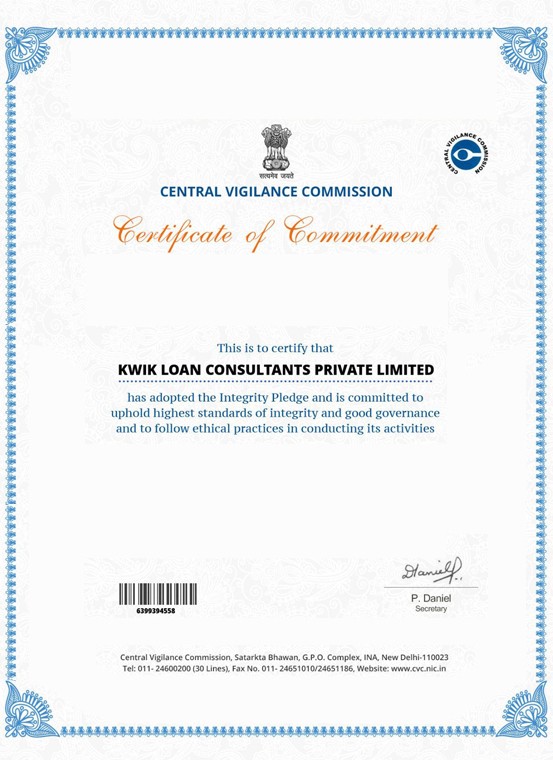 Commitment Certificate